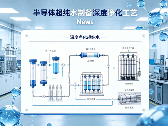 半导体超纯水制备深度净化处理工艺