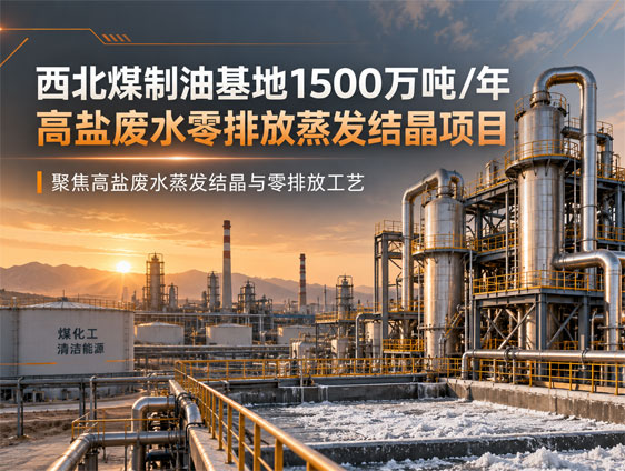 西北煤制油基地1500万吨/年高盐废水零排放蒸发结晶项目