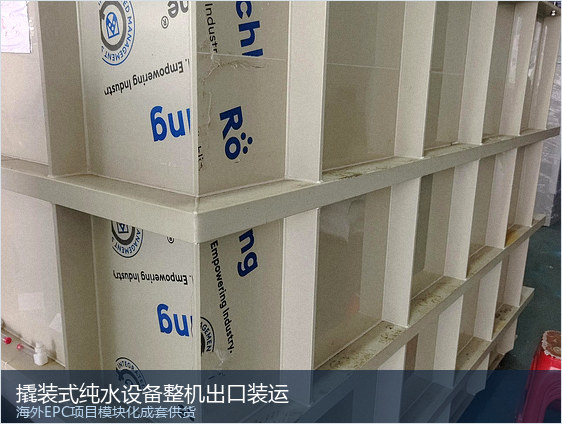 撬装式工业纯水设备整机装运出口海外项目