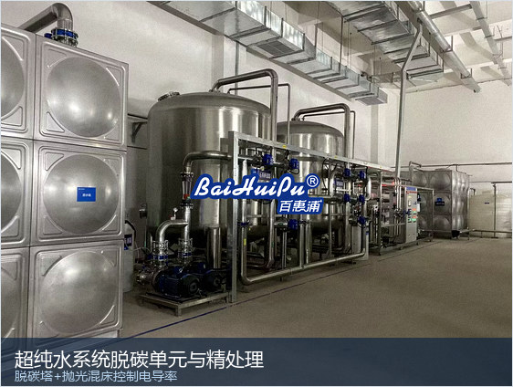 超纯水系统脱碳单元与终端精处理设备实景